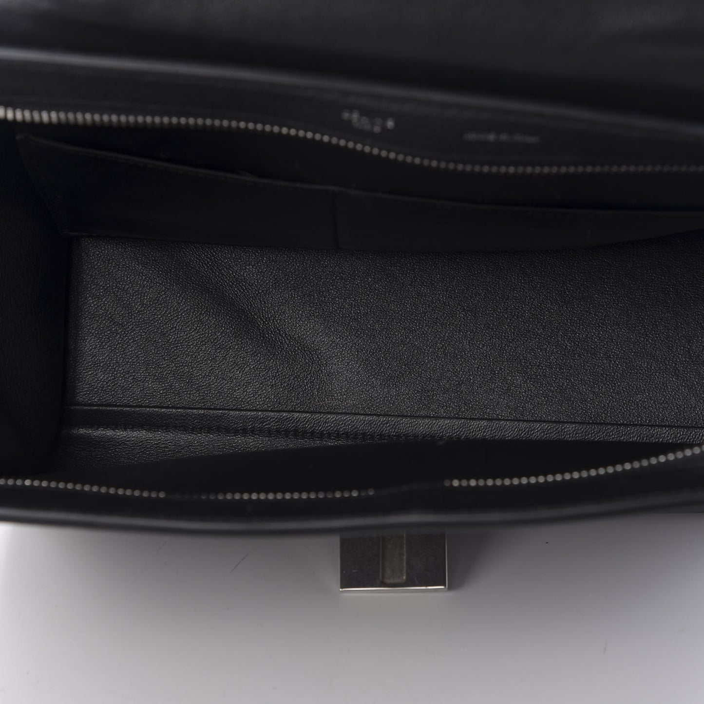 Drummed Calfskin Suede Small Trapeze Black
