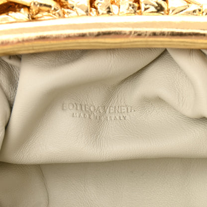 Bottega Veneta Metallic Crinkled Lambskin The Mini Pouch Oro 5 of 8
