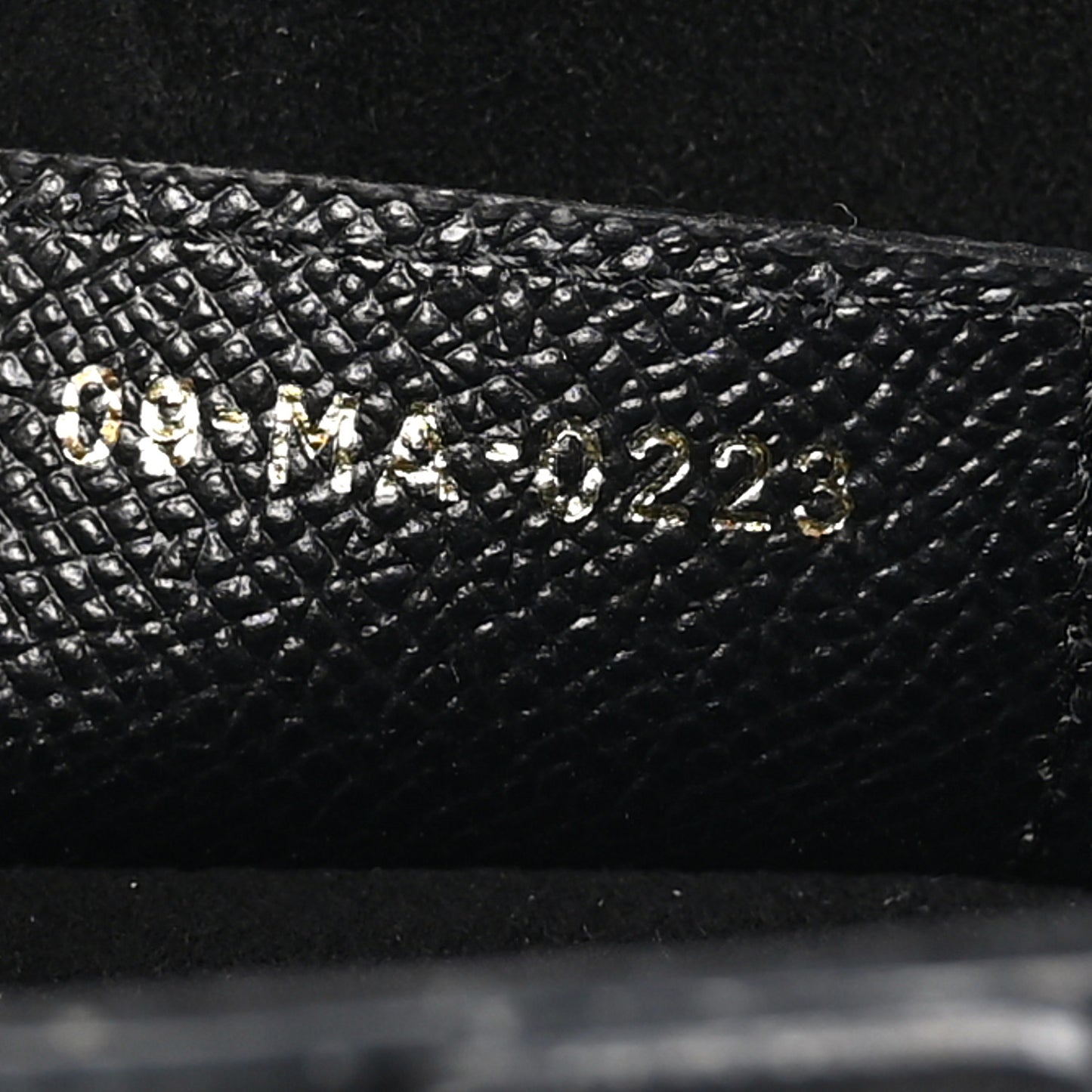 CHRISTIAN DIOR Grained Calfskin Saddle Bag With Strap Black