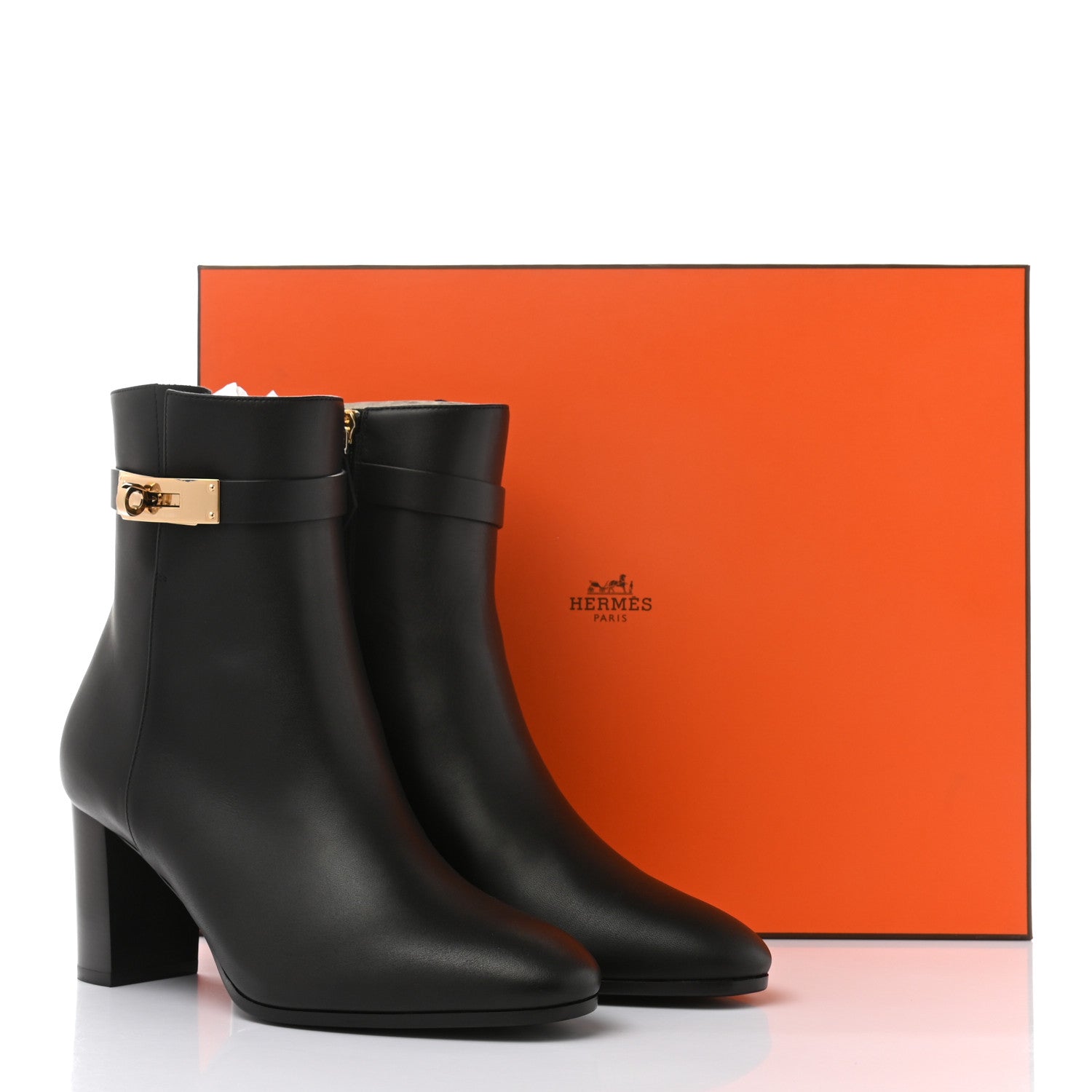 Hermes Calfskin Saint Germain Ankle Boots 38 Black 9 of 9