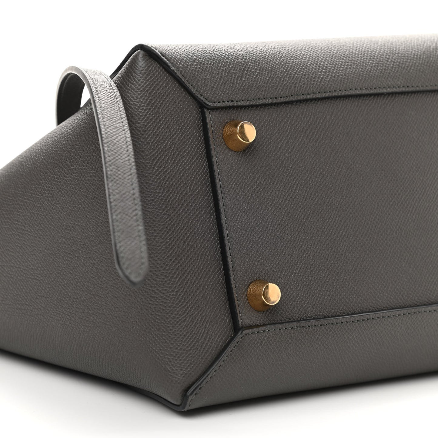 Grained Calfskin Mini Belt Bag Grey