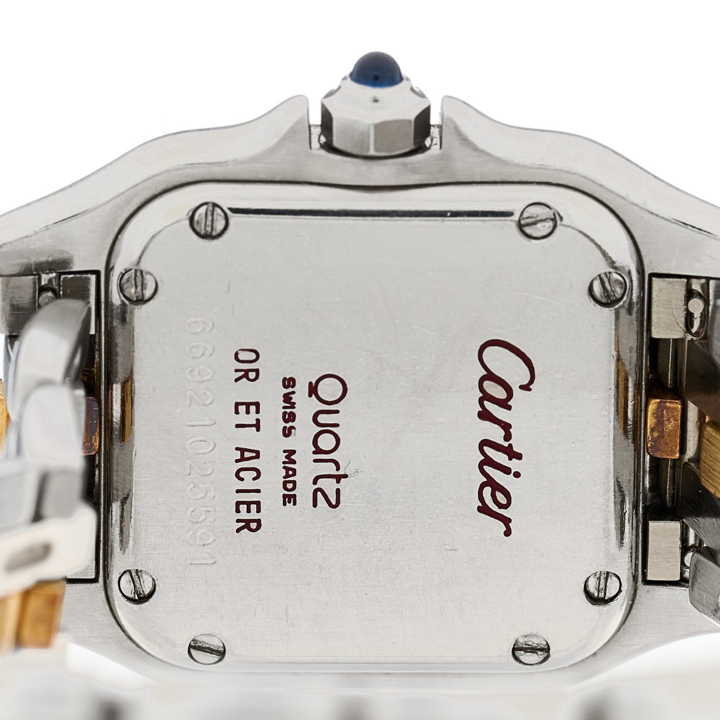 Stainless Steel 18K Yellow Gold 22mm Panthere Quartz Watch