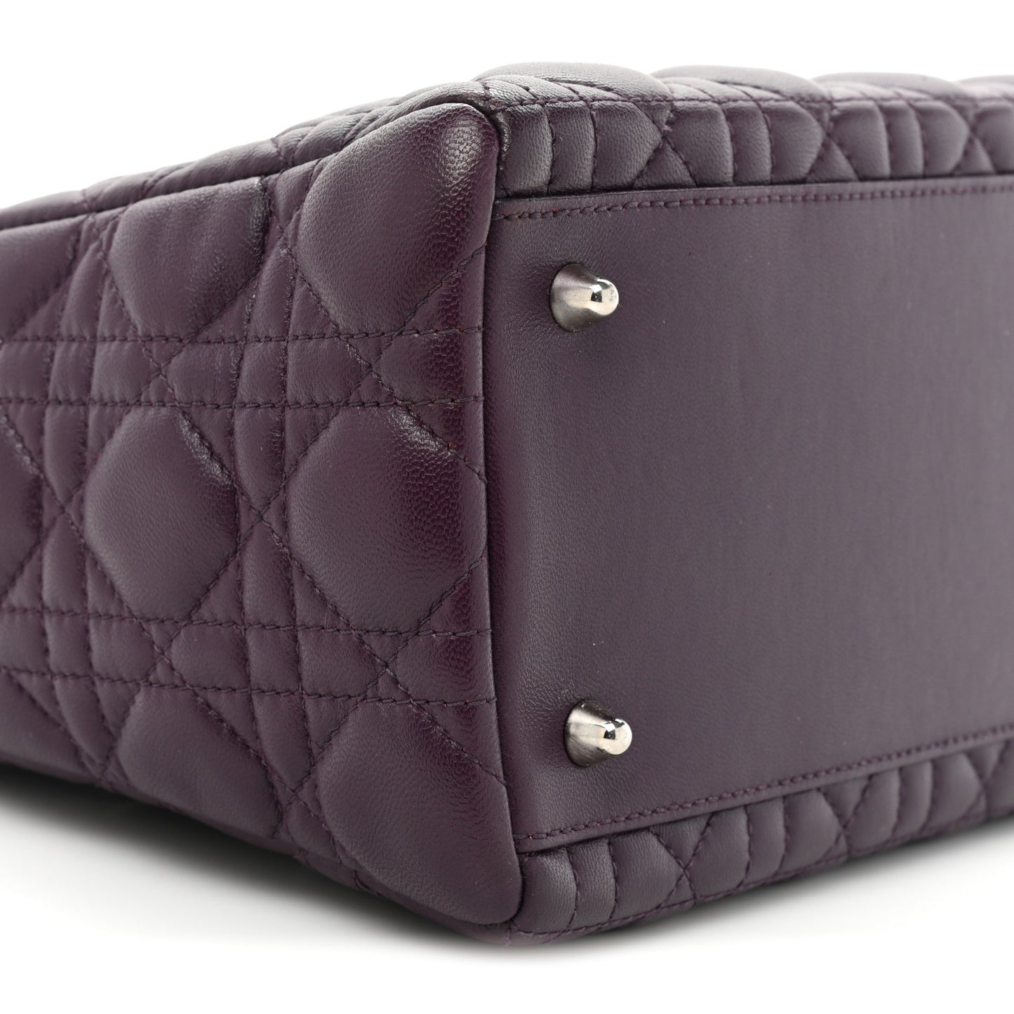 Lambskin Cannage Medium Lady Dior Purple