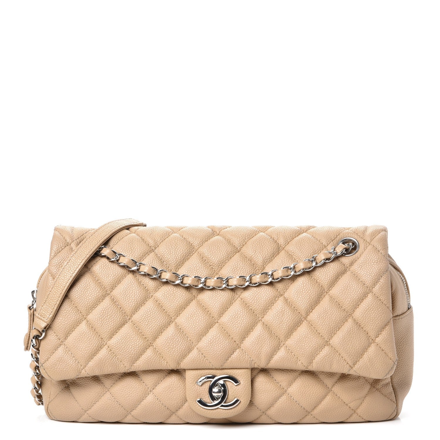 Chanel Caviar Quilted Jumbo Easy Flap Beige 1 of 8