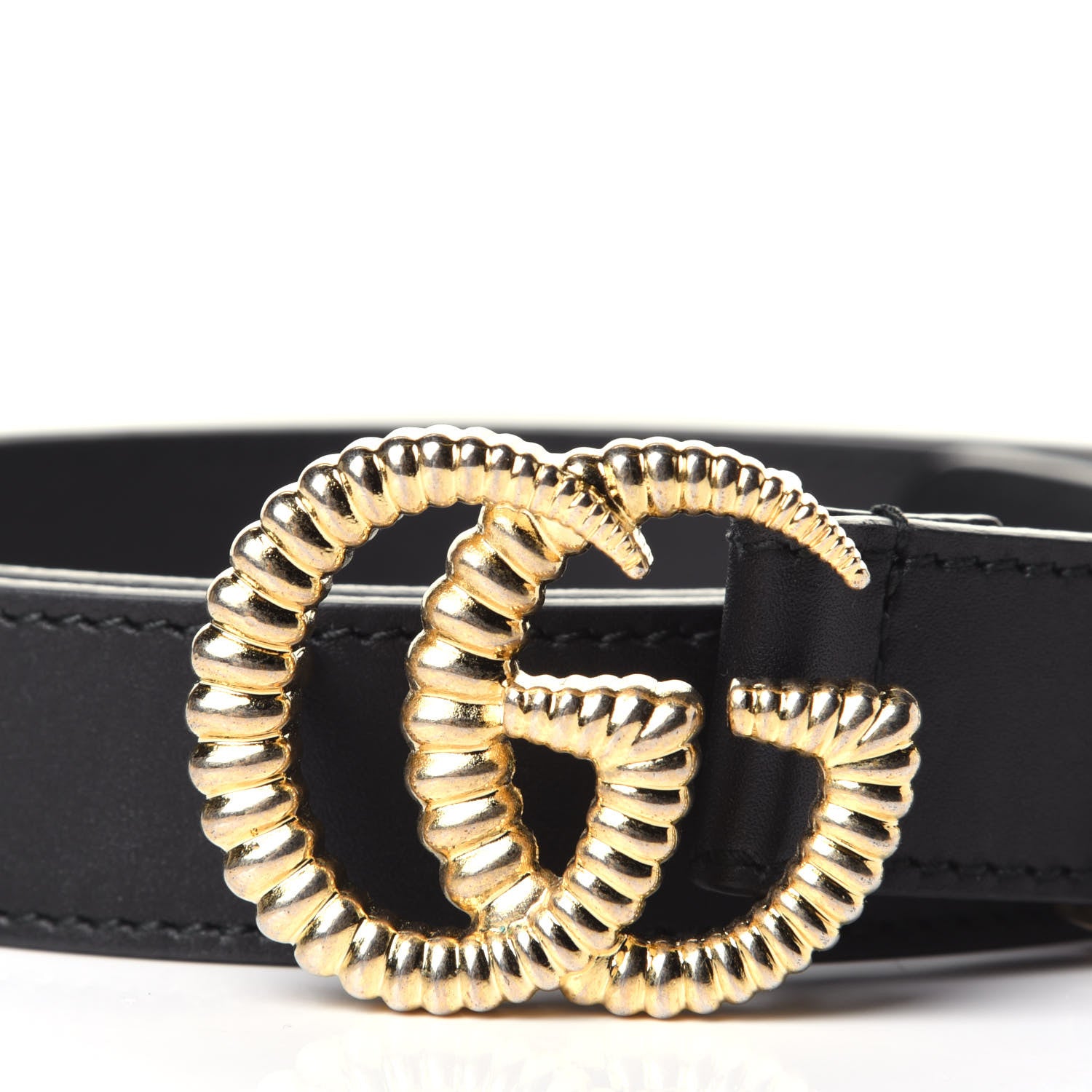 Gucci Moon Calfskin Torchon Double G 25mm Belt 90 36 Black 4 of 4