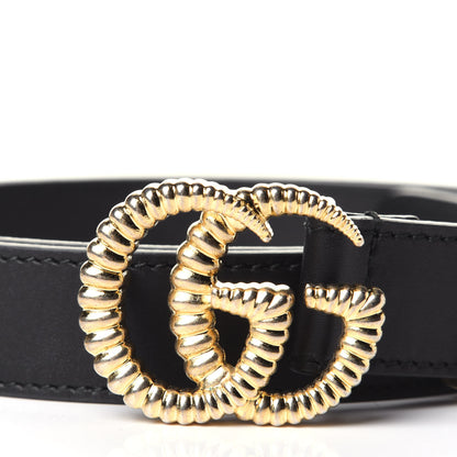 Gucci Moon Calfskin Torchon Double G 25mm Belt 90 36 Black 4 of 4