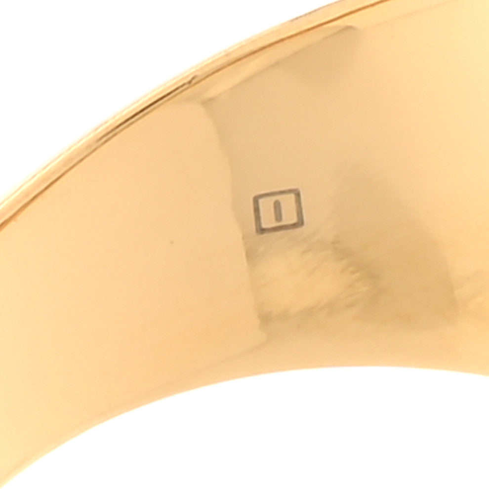 Metal Enamel Interlocking G Ring 56 7.5 Gold Black