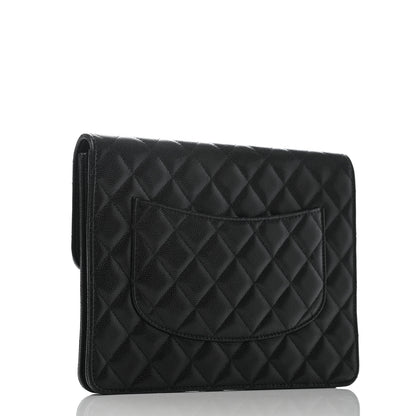 Chanel Caviar Quilted Square Flap Clutch Black 3 of 9
