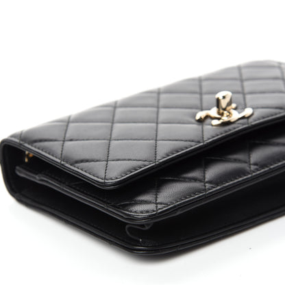 Chanel Lambskin Quilted Trendy CC Wallet On Chain WOC Black 6 of 13