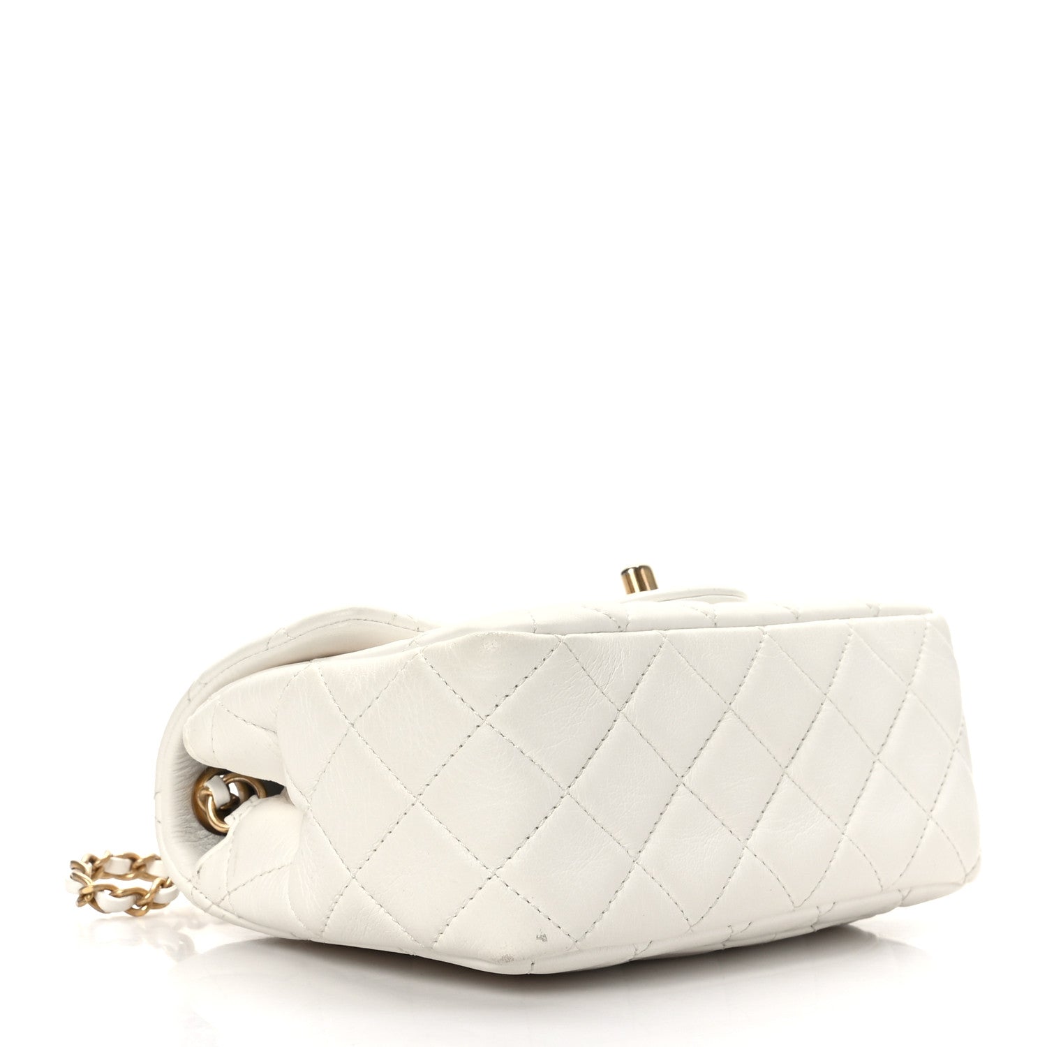 Chanel Lambskin Quilted Mini Pearl Crush Flap White 4 of 9