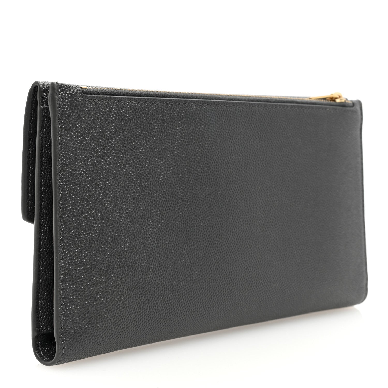 Saint Laurent Grain De Poudre Monogram Uptown Wallet Storm 3 of 6