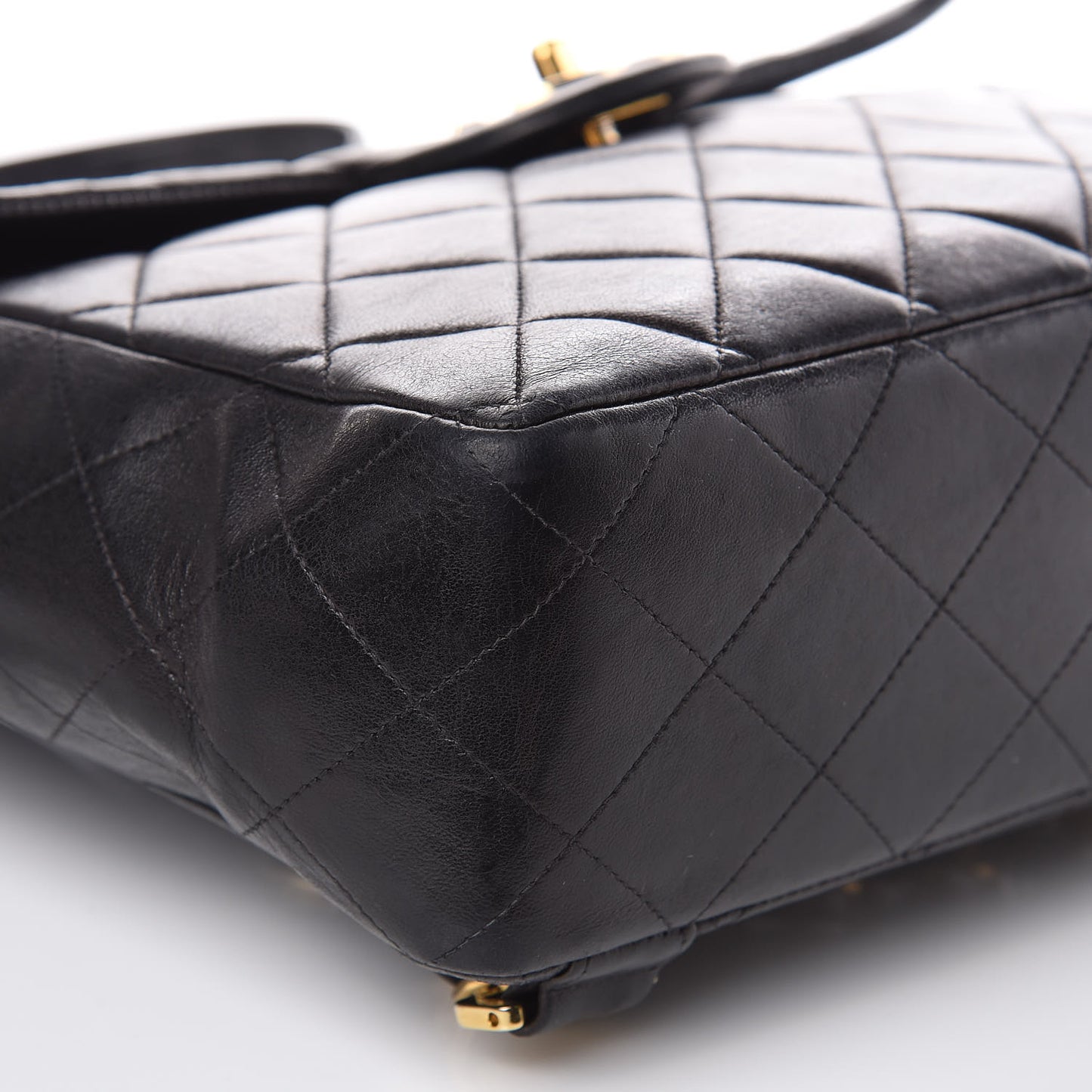 Lambskin Quilted Backpack Black