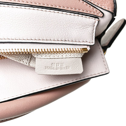 Loewe Calfskin Suede Small Puzzle Bag Blush 7 of 13