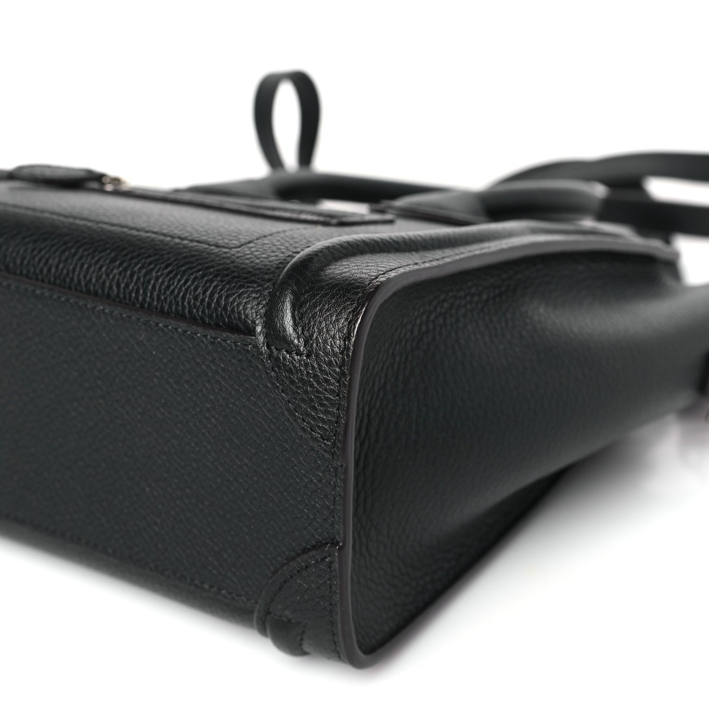 Drummed Calfskin Nano Luggage Black