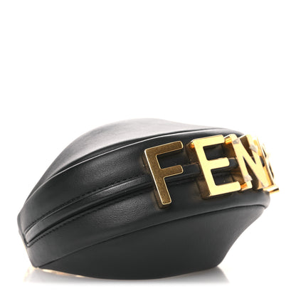 Fendi Vitello Grace Matte Nano Fendigraphy Hobo Charm Black 4 of 11