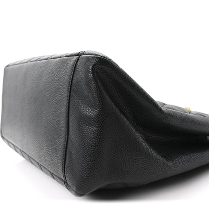 Chanel Caviar Quilted Grand Shopping Tote GST Black  Black 10 of 10