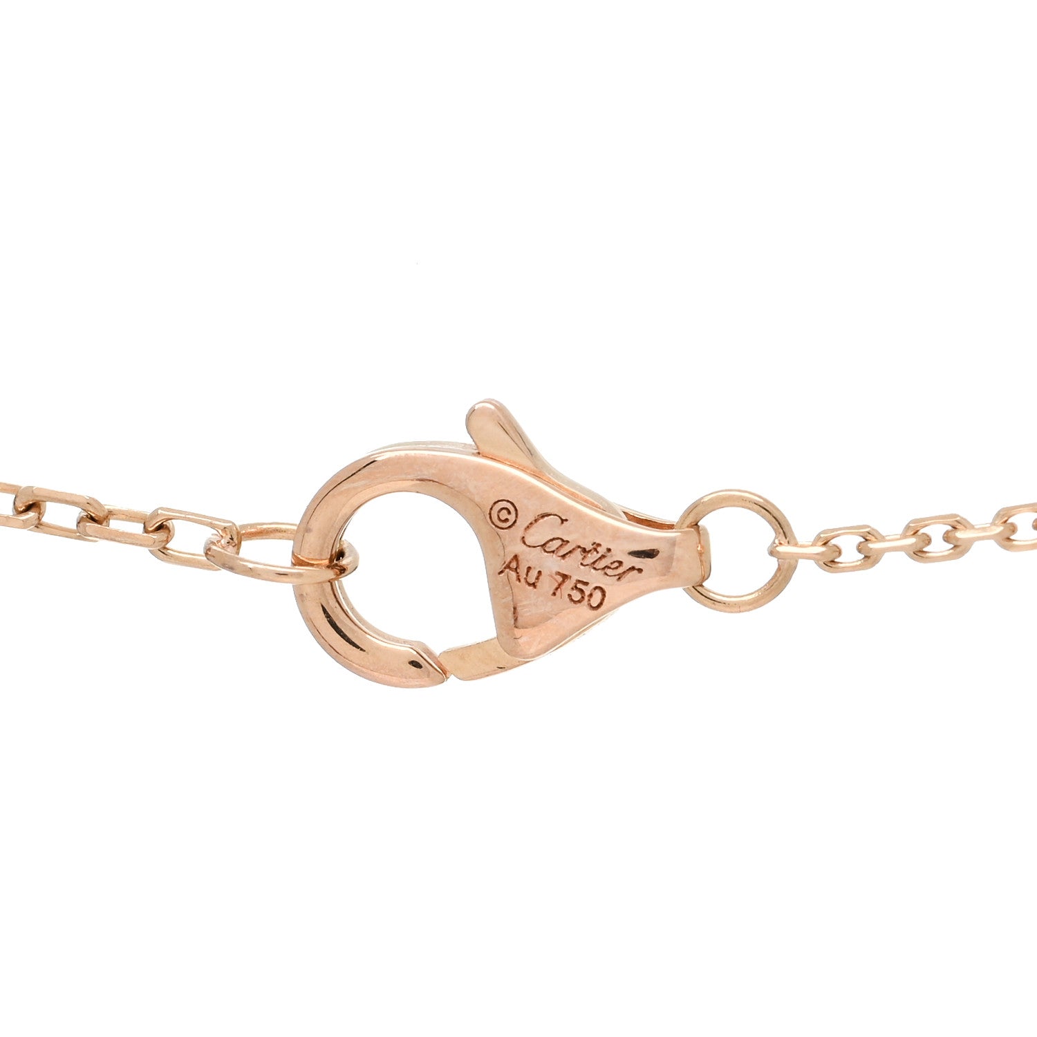 Cartier 18K Pink Yellow White Gold Diamond Trinity Pendant Necklace 4 of 4