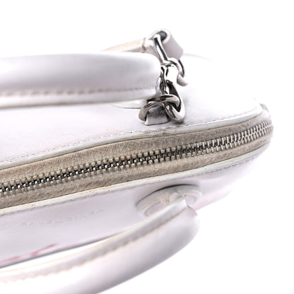 Balenciaga Calfskin Lipstick Logo XXS Ville Top Handle Bag White 9 of 11