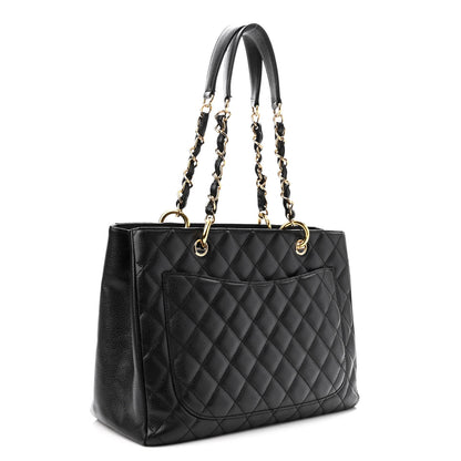 Chanel Caviar Quilted Grand Shopping Tote GST Black 3 of 11