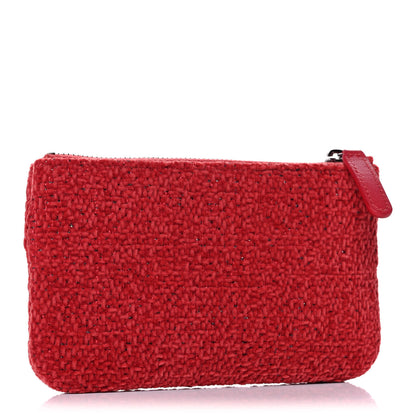 Chanel Lurex Boucle Deauville Cosmetic Pouch Red 3 of 11