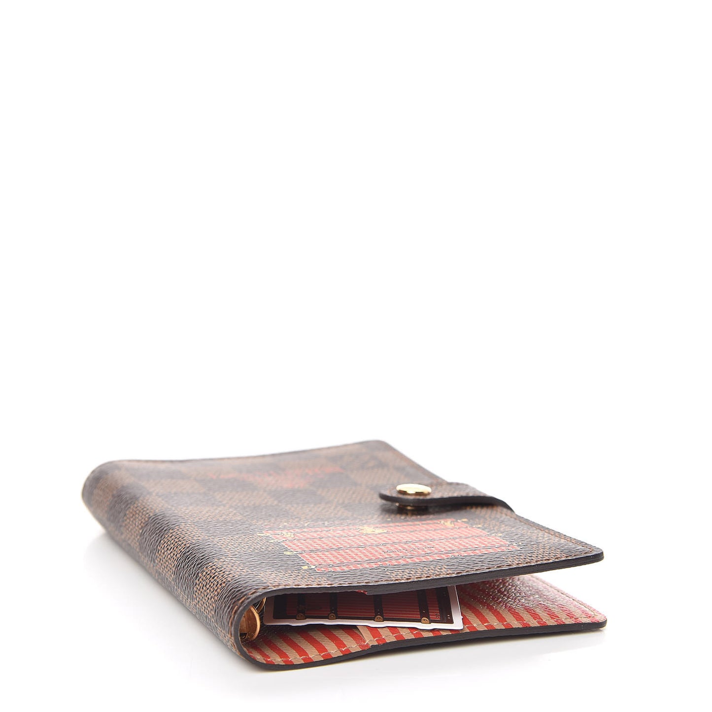 Damier Ebene Trunks and Locks Small Ring Agenda Cover