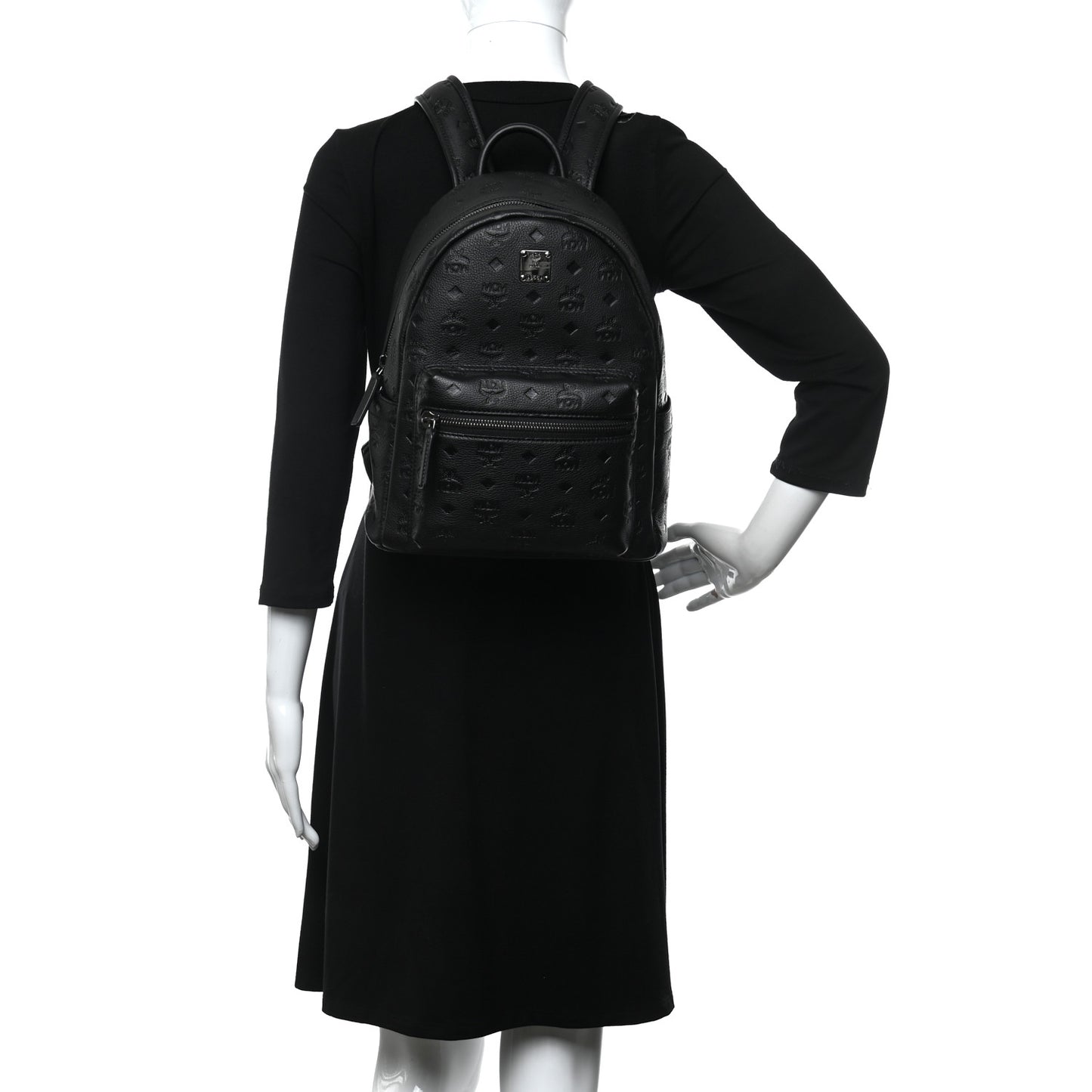 Calfskin Ottomar Small Stark Backpack Black