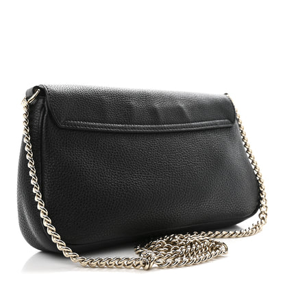 Gucci Pebbled Calfskin Medium Soho Flap Crossbody Black 3 of 10