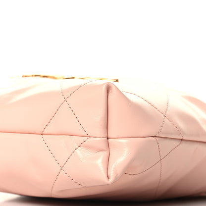 Chanel Shiny Calfskin Quilted Mini Chanel 22 Light Pink 10 of 11