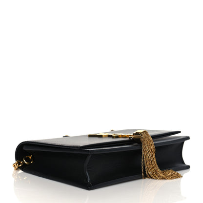 Saint Laurent Smooth Calfskin Classic Monogram Kate Tassel Chain Wallet Black 3 of 8