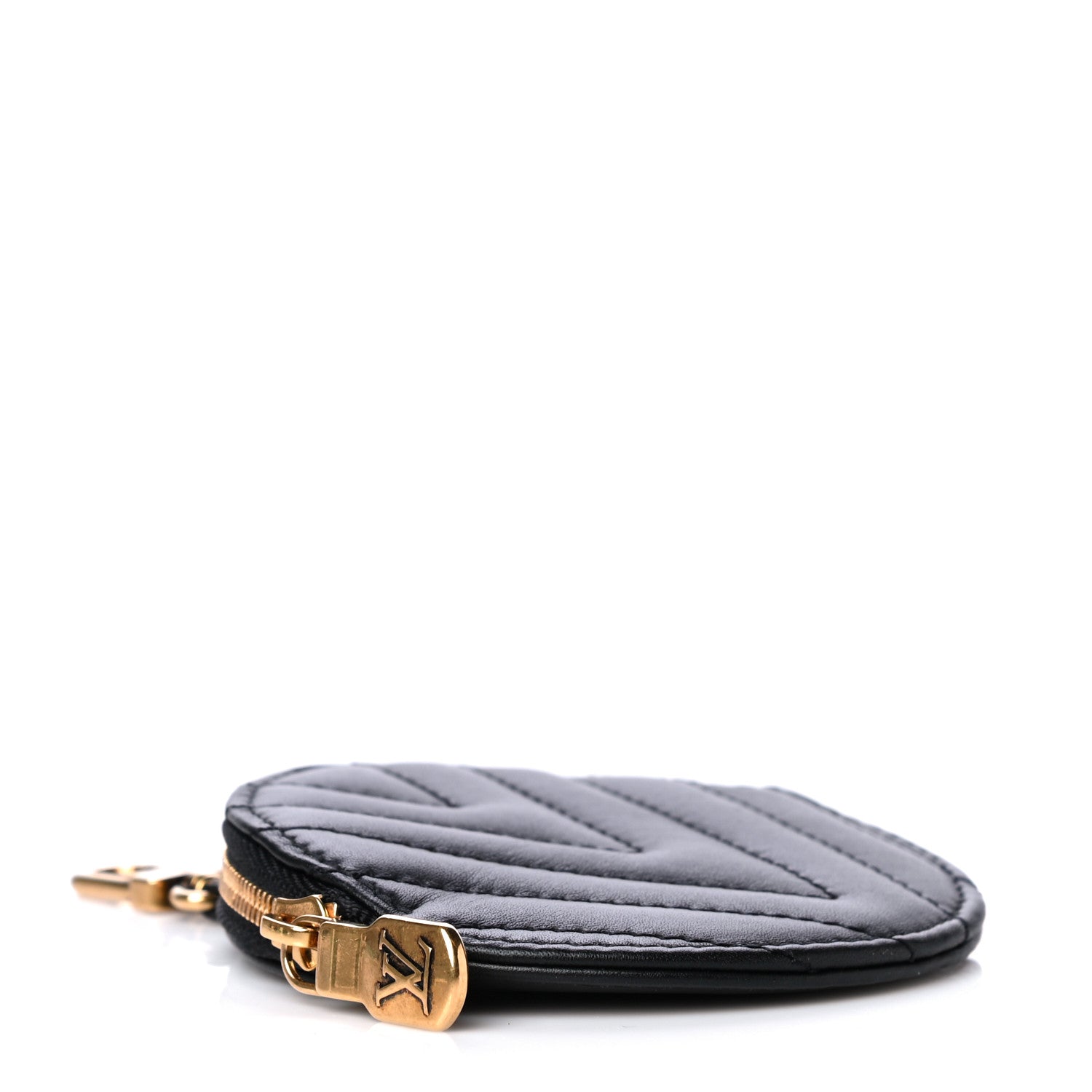 Louis Vuitton Calfskin New Wave Multi Pochette Round Coin Purse Black 3 of 5