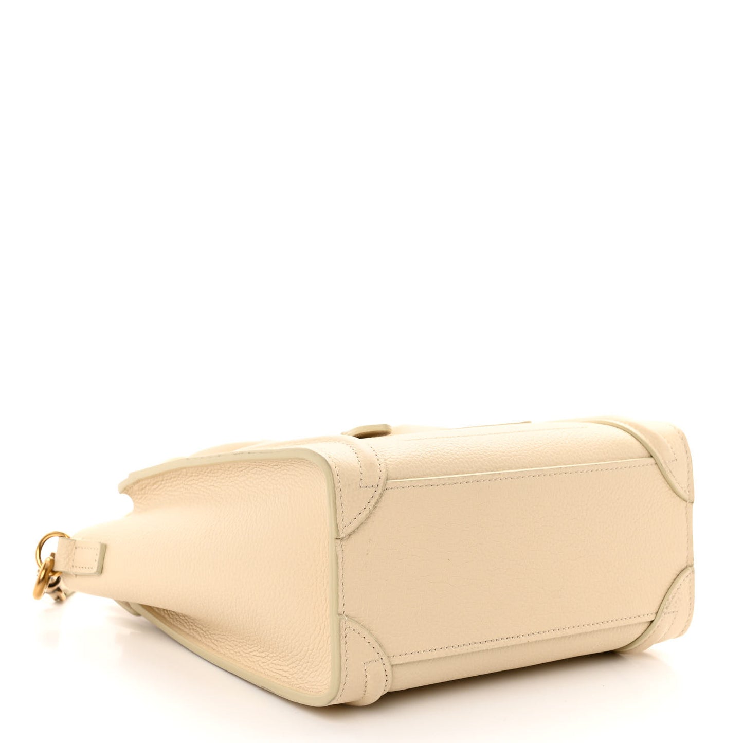 Drummed Calfskin Nano Luggage Ivory