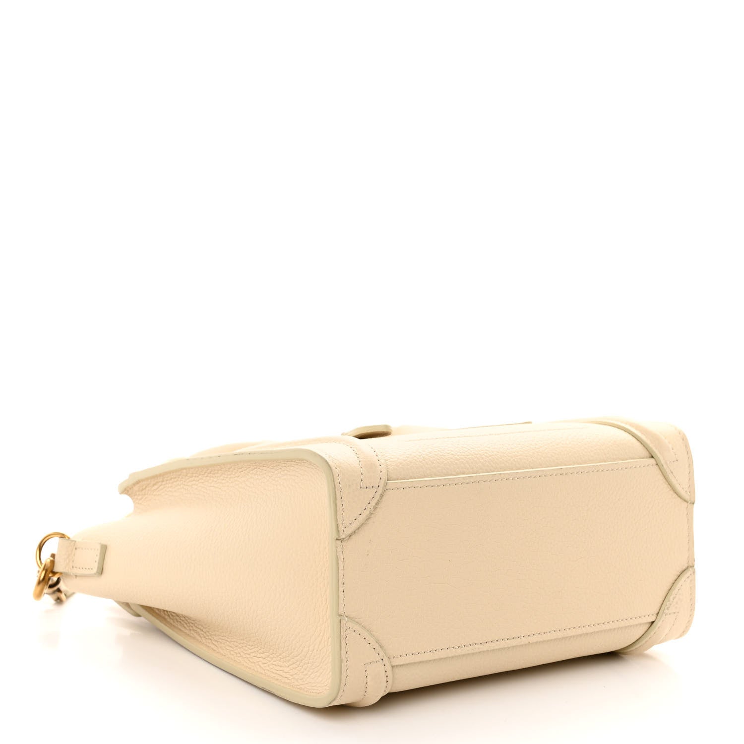 Celine Drummed Calfskin Nano Luggage Ivory 4 of 11