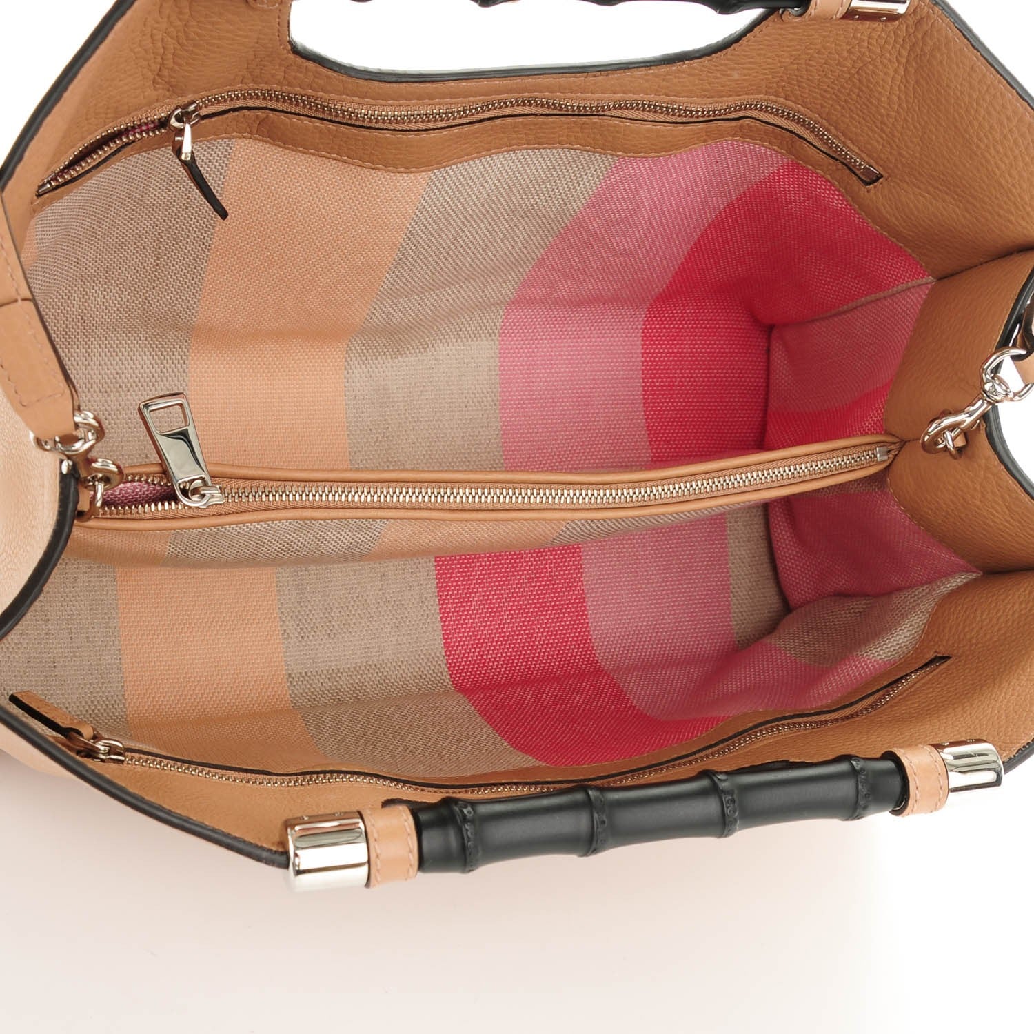 Gucci Calfskin Medium Bamboo Daily Shopper Camelia 5 of 6
