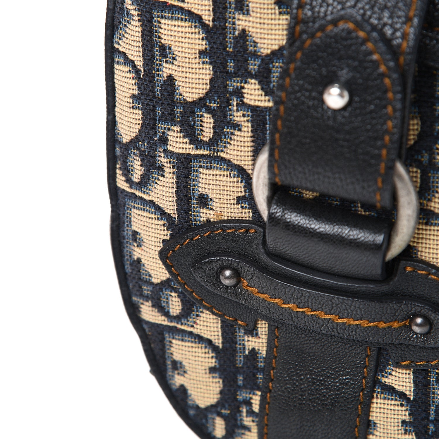 Christian Dior Monogram Traveler Shoulder Bag Navy 15 of 17