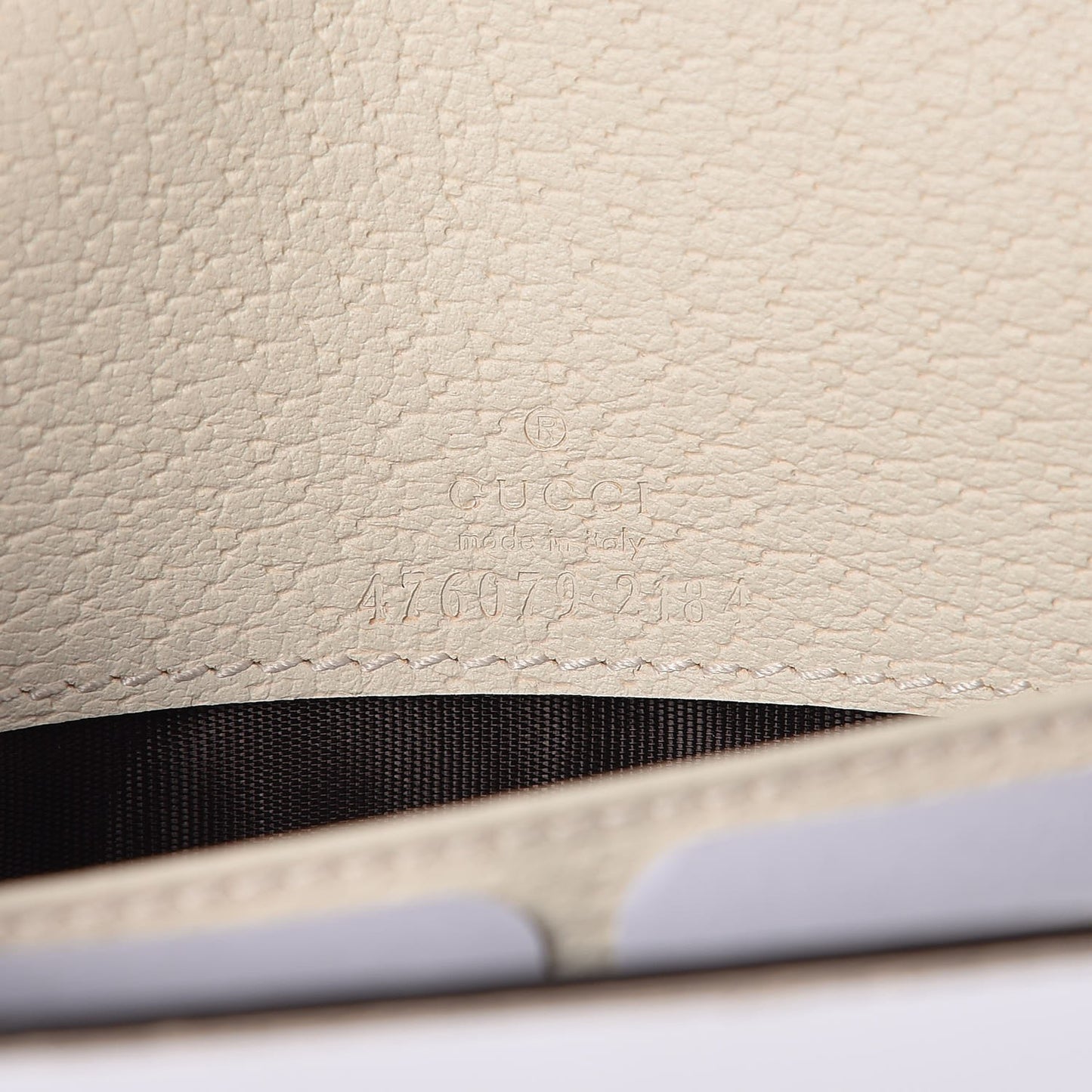 GG Supreme Monogram Web Queen Margaret Chain Wallet White