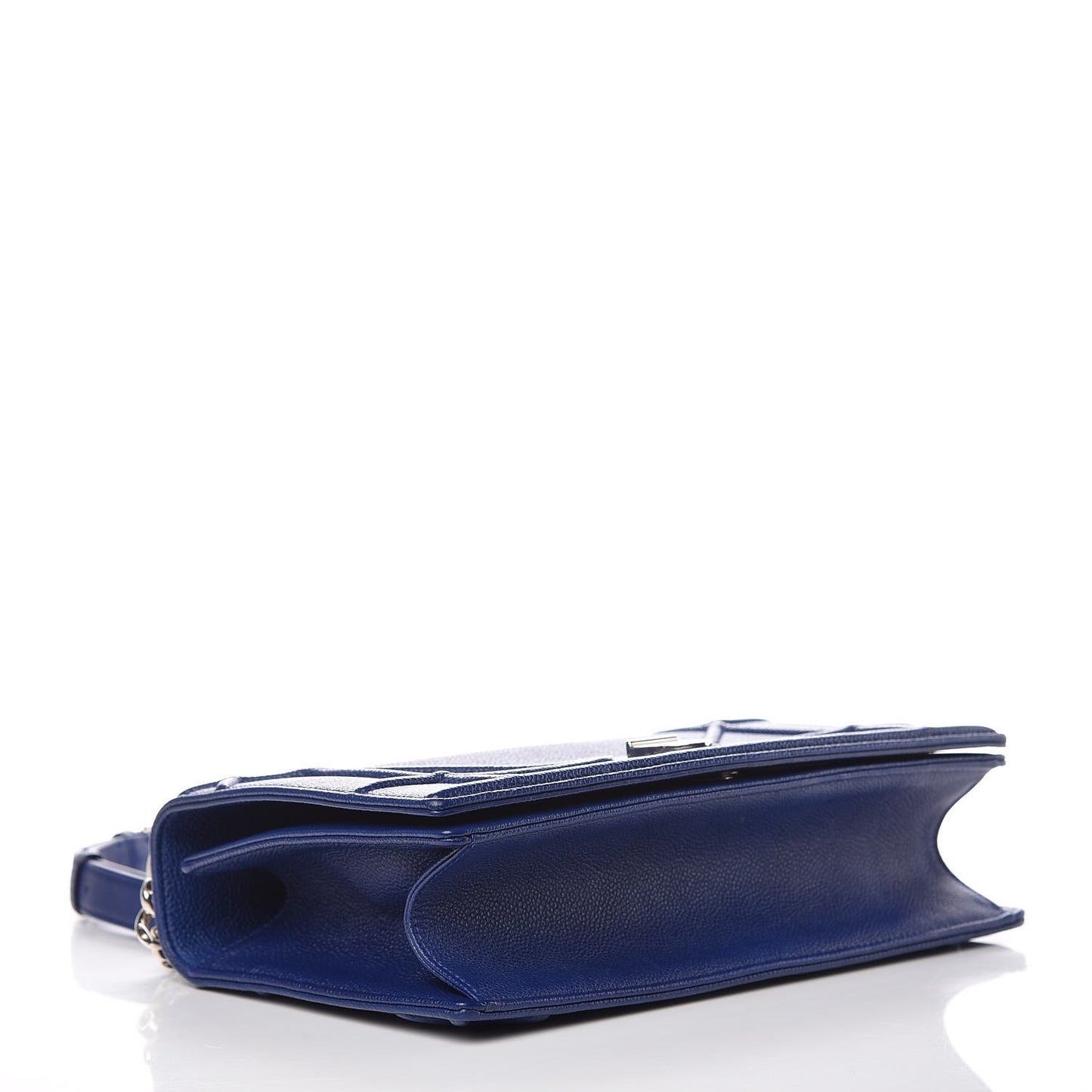 Grained Calfskin Medium Diorama Flap Bag Bleu De Minuit