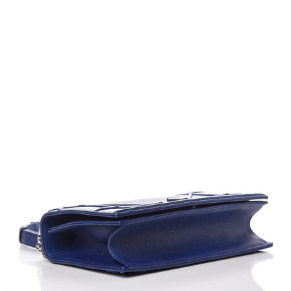 Christian Dior Grained Calfskin Medium Diorama Flap Bag Bleu De Minuit 4 of 8