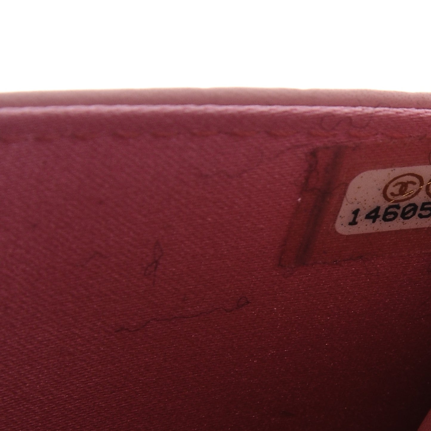 Lambskin Camellia Embossed Wallet On Chain WOC Pink