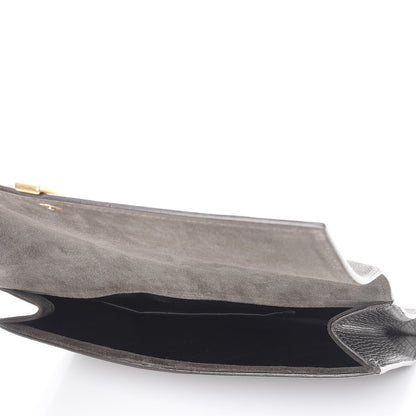 Saint Laurent Lizard Calfskin Embossed Classic Y Clutch Black 5 of 14