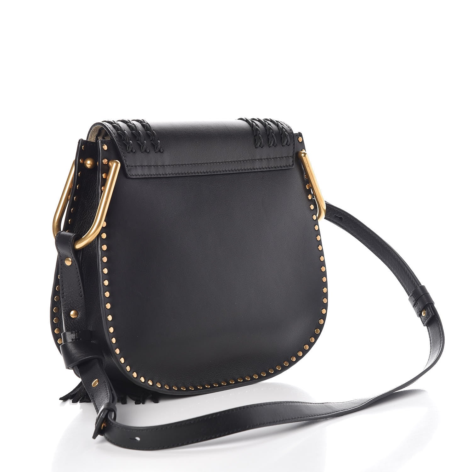 Chloe Calfskin Braided Medium Hudson Shoulder Bag Black 3 of 6