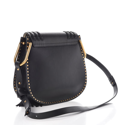 Chloe Calfskin Braided Medium Hudson Shoulder Bag Black 3 of 6