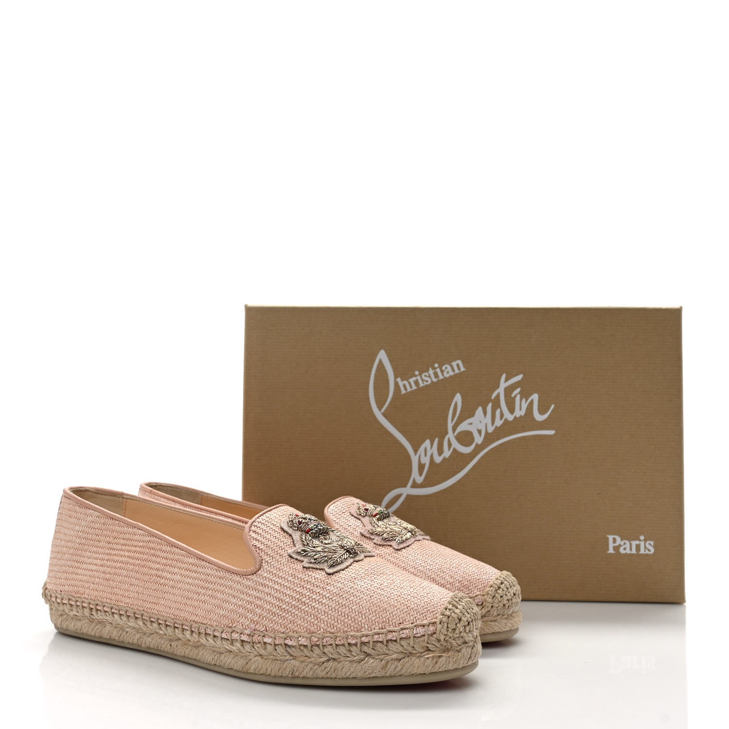Christian Louboutin Nanou Orlato Donna Espadrilles 37 Paille Croisette 10 of 10