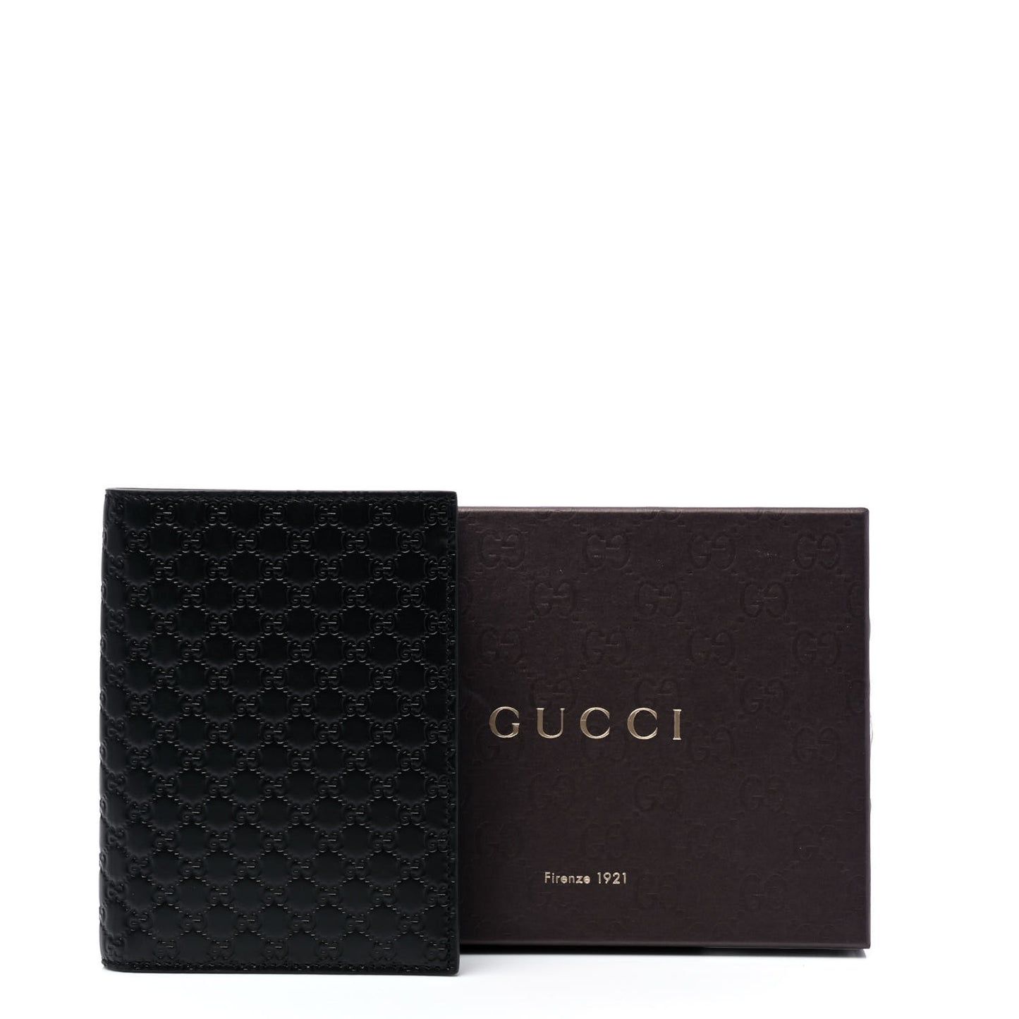 Microguccissima Passport Case Black