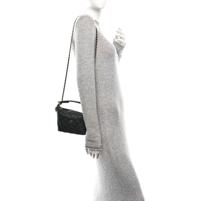 Chanel Caviar Quilted Hobo Clutch With Chain Black 2 of 11