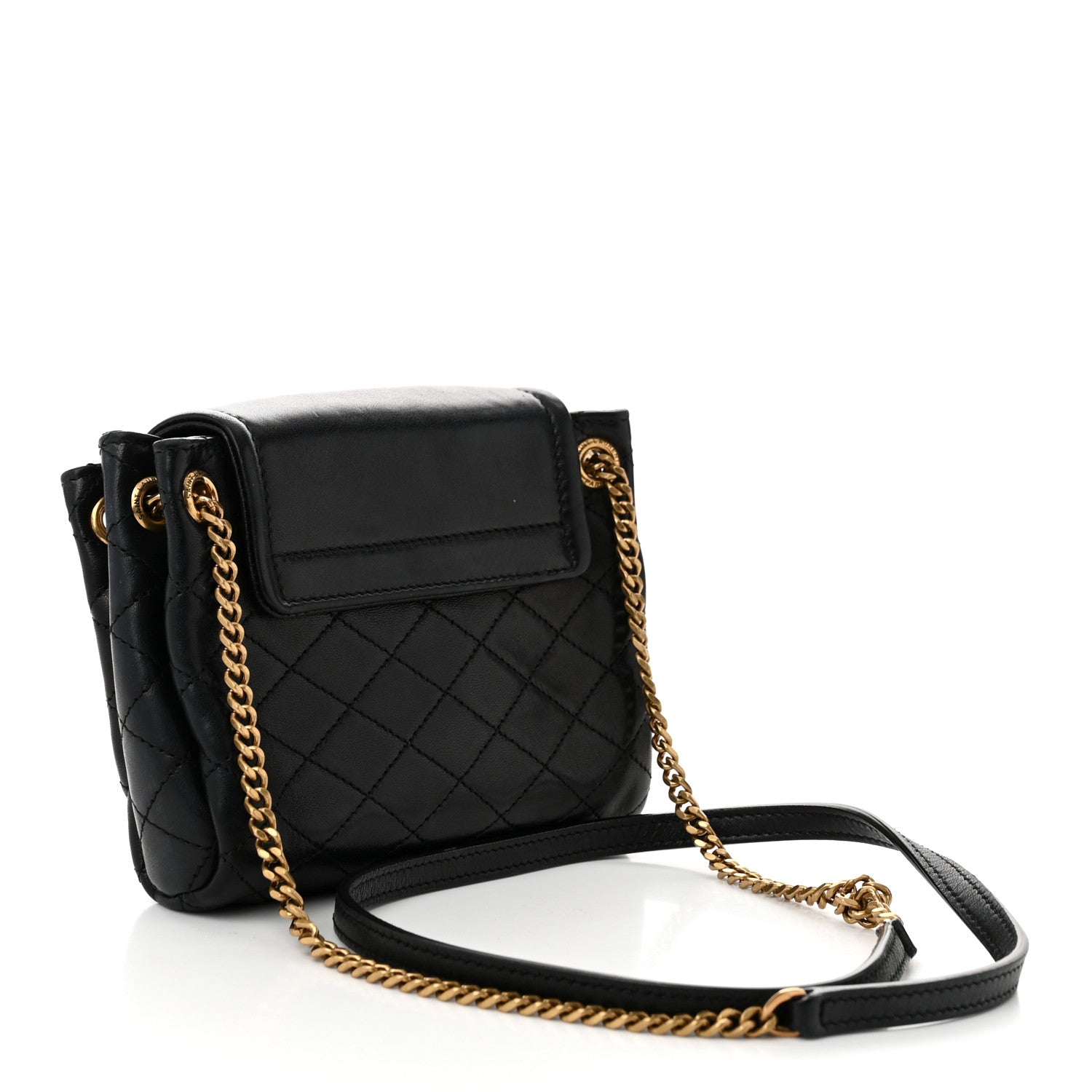 Saint Laurent Lambskin Quilted Monogram Mini Nolita Black 3 of 10