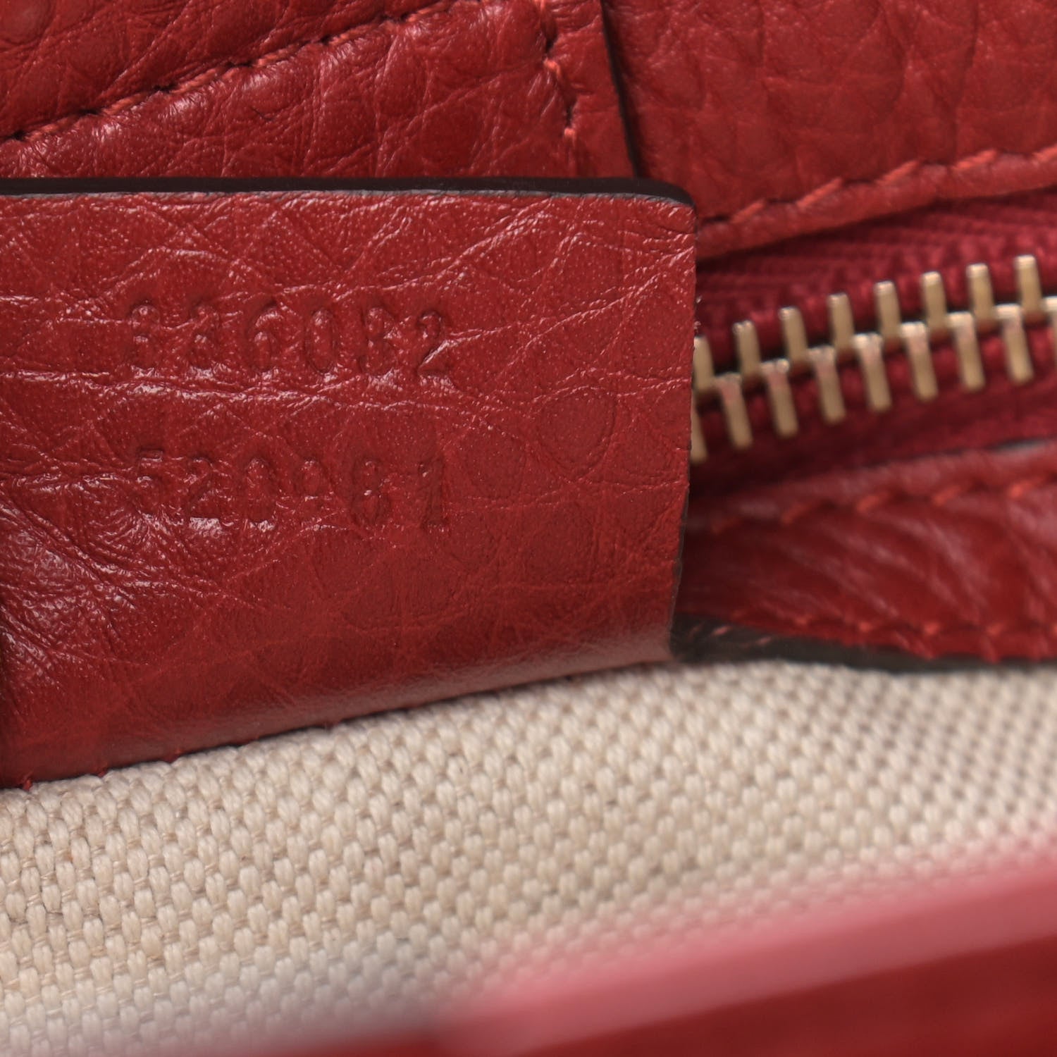 Gucci Calfskin Small Bamboo Shopper Tote Red 5 of 8