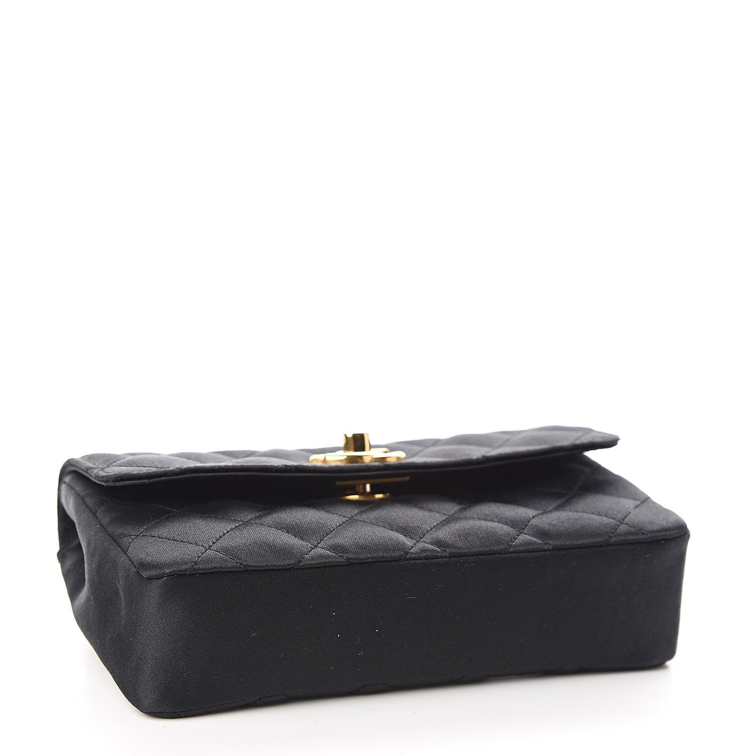 Chanel Satin Quilted Micro Mini Flap Black 4 of 12