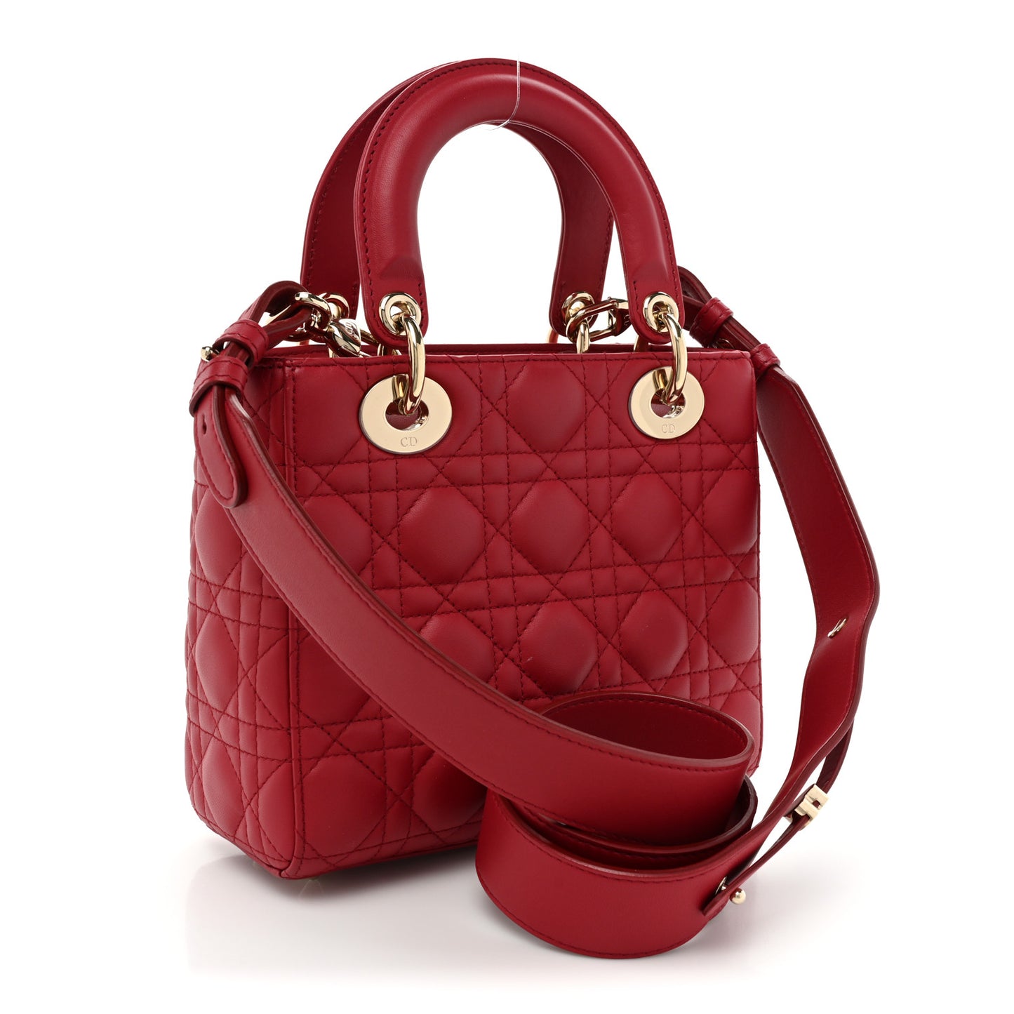 Lambskin Cannage Small My ABCDior Lady Dior Red