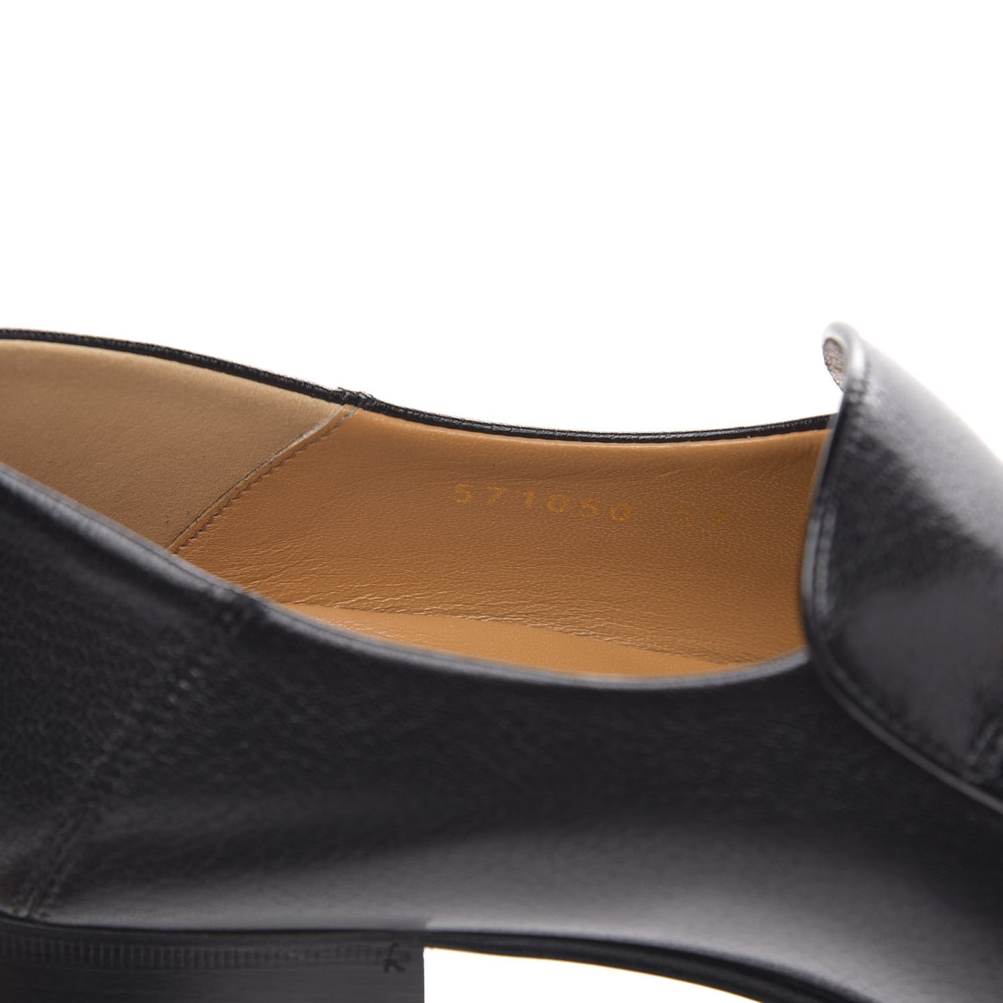 Goatskin Womens Horsebit Mid-Heel Loafers 37 Black