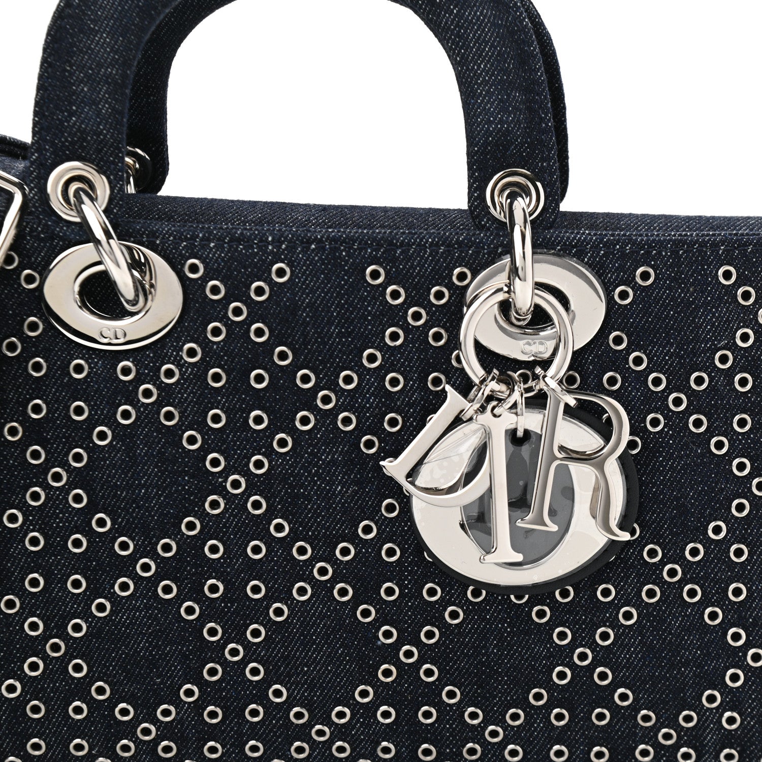 Christian Dior Denim Cannage East West Lady Dior Black 7 of 9